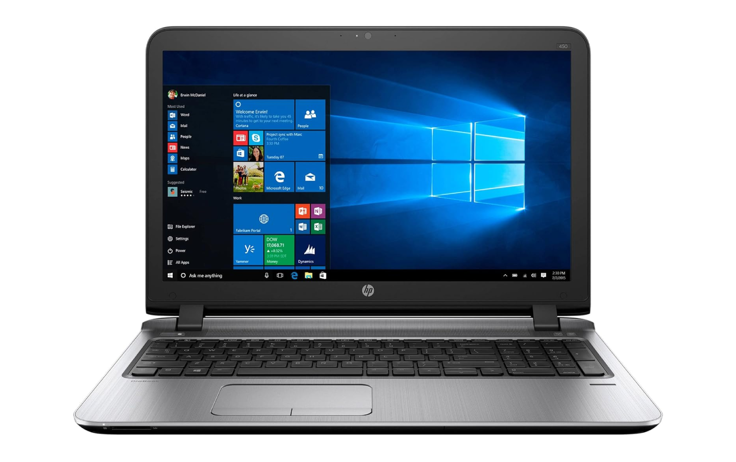 HP ProBook 450 G7 Intel Core i7-10th Gen 16GB RAM 512GB SSD Microsoft Windows 10 Pro NVIDIA GeForce MX250